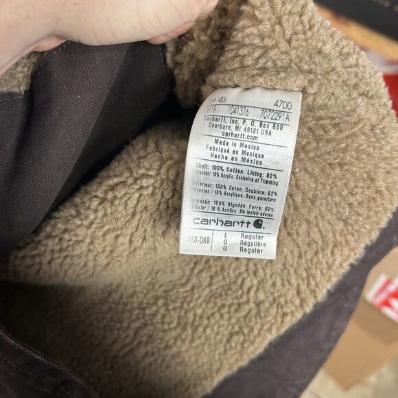 Carhartt Sherpa-Lined Mock-Neck Vest “Dark Brown” V33 DKB - Picture 5 of 8